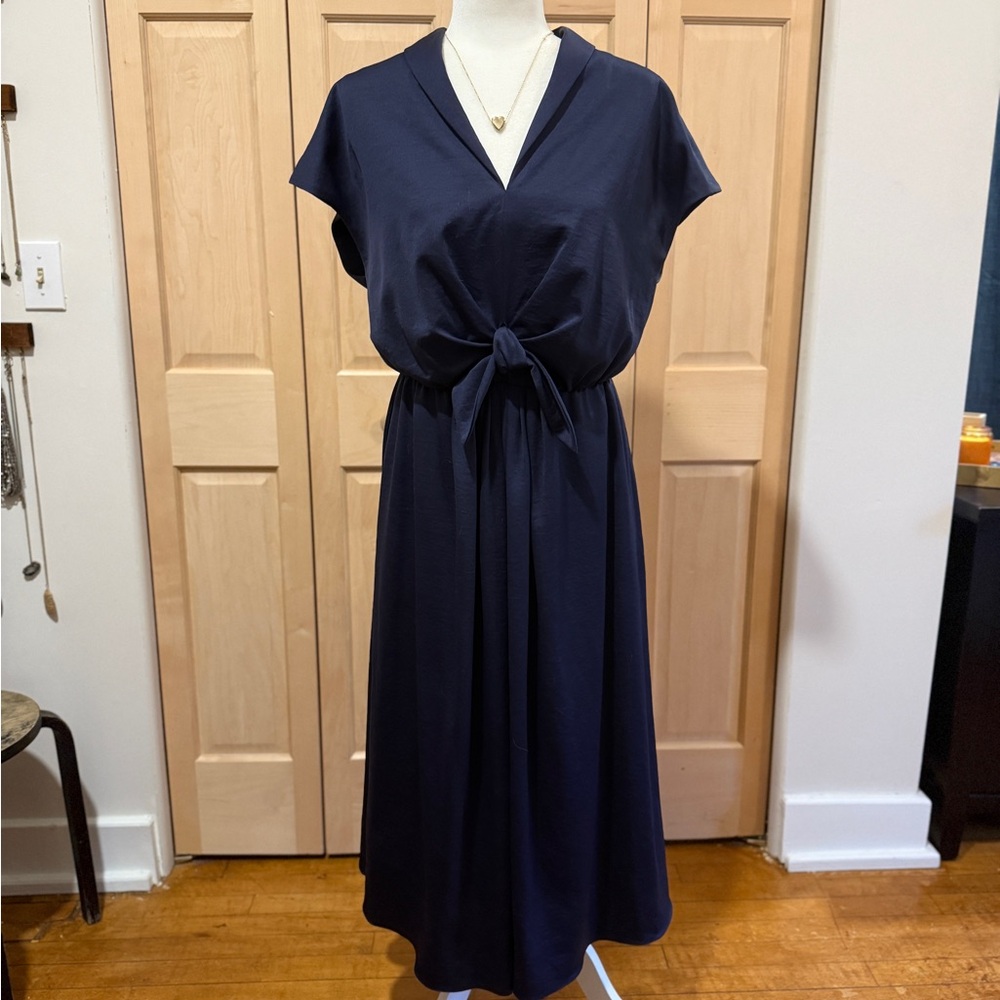 Margie Tie Waist Satin Midi Dress - Picture 8 of 9
